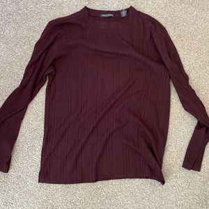 Long sleeve burgundy shirt